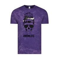 Cloud Purple Black Glitter Cowhide Patterned Mom Skull Vintage Tee - Bettercallsaul