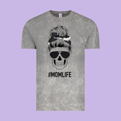 Black Glitter Cowhide Patterned Mom Skull Vintage Tee Designed By Bettercallsaul