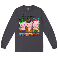 Smoke happy hallothanksmas pigs Long Sleeve Tee - texasbilliewilder
