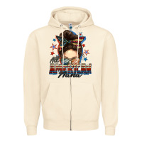 Sandshell All American nana messy bun Zipper Hoodie - FaDigitalArtStudio