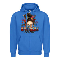 True Royal All American nana messy bun Zipper Hoodie - FaDigitalArtStudio