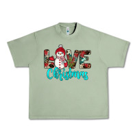 Oil Green love christmas snowman Urban Heavy Tee - JahusDesignShop