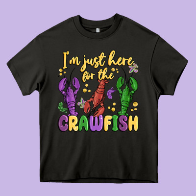 I'm Just Here For The Crawfish Heavy Core Tee Designed By Maliassmallbusiness