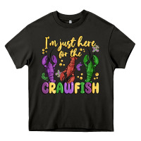 Asphalt i'm just here for the crawfish Heavy Core Tee - MaliasSmallBusiness