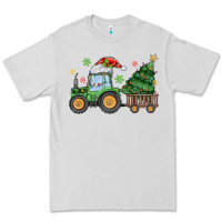 Dove Grey christmas tractor Premium Tee - MaliasSmallBusiness