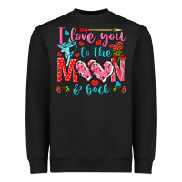 Black I love you to the moon and back Valentine's Day Heavyweight Sweatshirt - HowdyJamesFarm