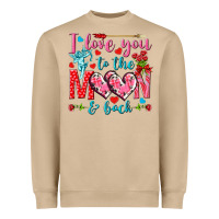 Mushroom I love you to the moon and back Valentine's Day Heavyweight Sweatshirt - HowdyJamesFarm