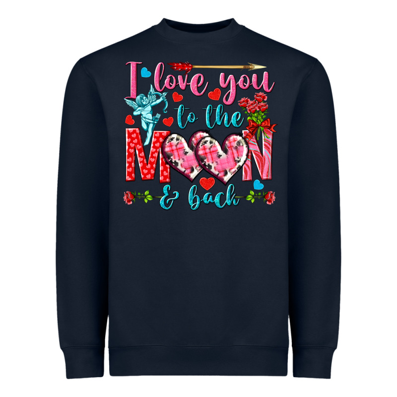 I Love You To The Moon And Back Valentine's Day Heavyweight Sweatshirt by HowdyJamesFarm | Teevron