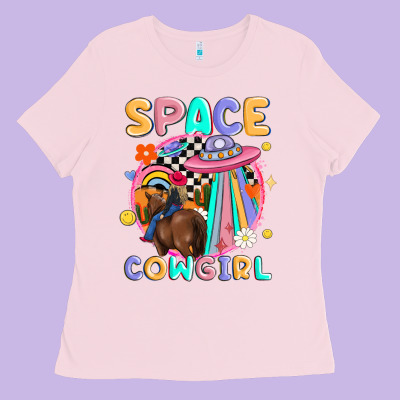 Space Cowgirl Ladies Tee Designed By Maliassmallbusiness