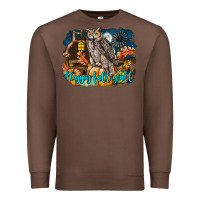 Chestnut Happy Fall Y'all Owl Premium Sweatshirt - LillyAllenDesigns
