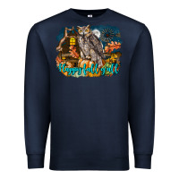 Navy Happy Fall Y'all Owl Premium Sweatshirt - LillyAllenDesigns