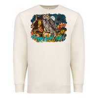 Sandshell Happy Fall Y'all Owl Premium Sweatshirt - LillyAllenDesigns
