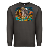 Smoke Happy Fall Y'all Owl Premium Sweatshirt - LillyAllenDesigns