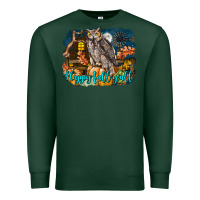 Sports Green Happy Fall Y'all Owl Premium Sweatshirt - LillyAllenDesigns