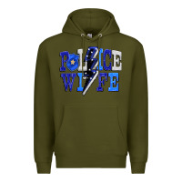 Army Green Police wife Premium Hoodie - FaDigitalArtStudio