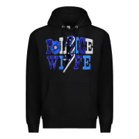 Black Police wife Premium Hoodie - FaDigitalArtStudio