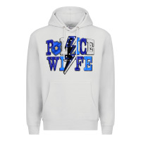 Dove Grey Police wife Premium Hoodie - FaDigitalArtStudio