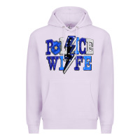 Lilac Police wife Premium Hoodie - FaDigitalArtStudio