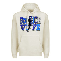 Oatmeal Heather Police wife Premium Hoodie - FaDigitalArtStudio