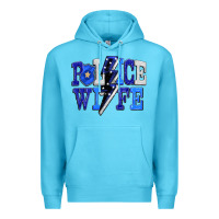 Ocean Blue Police wife Premium Hoodie - FaDigitalArtStudio