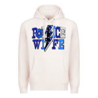 Pale Pink Police wife Premium Hoodie - FaDigitalArtStudio