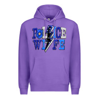 Purple Police wife Premium Hoodie - FaDigitalArtStudio