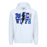 White Police wife Premium Hoodie - FaDigitalArtStudio