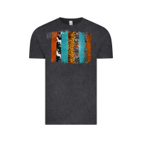 Vintage Black Western Leopard Glitter Aztec Cowhide Pattern Brushstroke Vintage Tee - Bettercallsaul