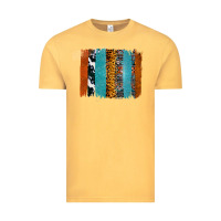 Vintage Mustard Western Leopard Glitter Aztec Cowhide Pattern Brushstroke Vintage Tee - Bettercallsaul