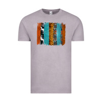 Vintage Zinc Western Leopard Glitter Aztec Cowhide Pattern Brushstroke Vintage Tee - Bettercallsaul