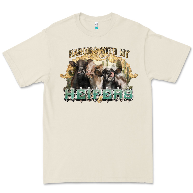 Hanging With My Heifers Premium Tee by NancyCooperArtShop | Teevron