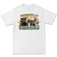 White hanging with my heifers Premium Tee - NancyCooperArtShop