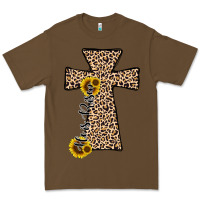 Cacao he is risen leopard cross Premium Tee - JahusDesignShop