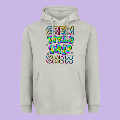 Crew Field Trip Heavyweight Hoodie Designed By Cowhidedigitalart