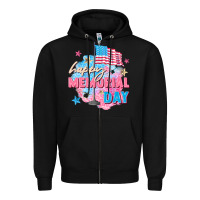 Black Happy Memorial Day Zipper Hoodie - FaDigitalArtStudio