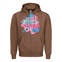 Chestnut Happy Memorial Day Zipper Hoodie - FaDigitalArtStudio