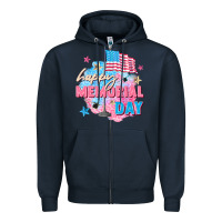 Navy Happy Memorial Day Zipper Hoodie - FaDigitalArtStudio