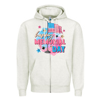 Oatmeal Heather Happy Memorial Day Zipper Hoodie - FaDigitalArtStudio