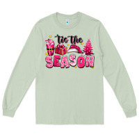 Matcha Pink 'tis the season Christmas Long Sleeve Tee - texasbilliewilder