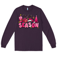 Plum Pink 'tis the season Christmas Long Sleeve Tee - texasbilliewilder