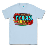 Dusty Blue Texas Chica with roses Classic Tee - Jasminsmagicworld