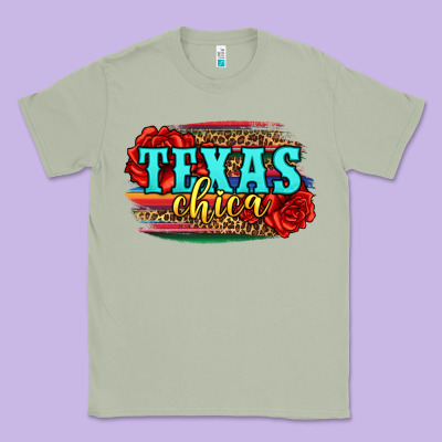 Texas Chica With Roses Classic Tee Designed By Jasminsmagicworld