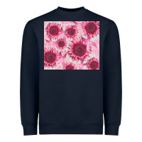 Navy breast cancer sunflower Heavyweight Sweatshirt - CowGirlArtShop
