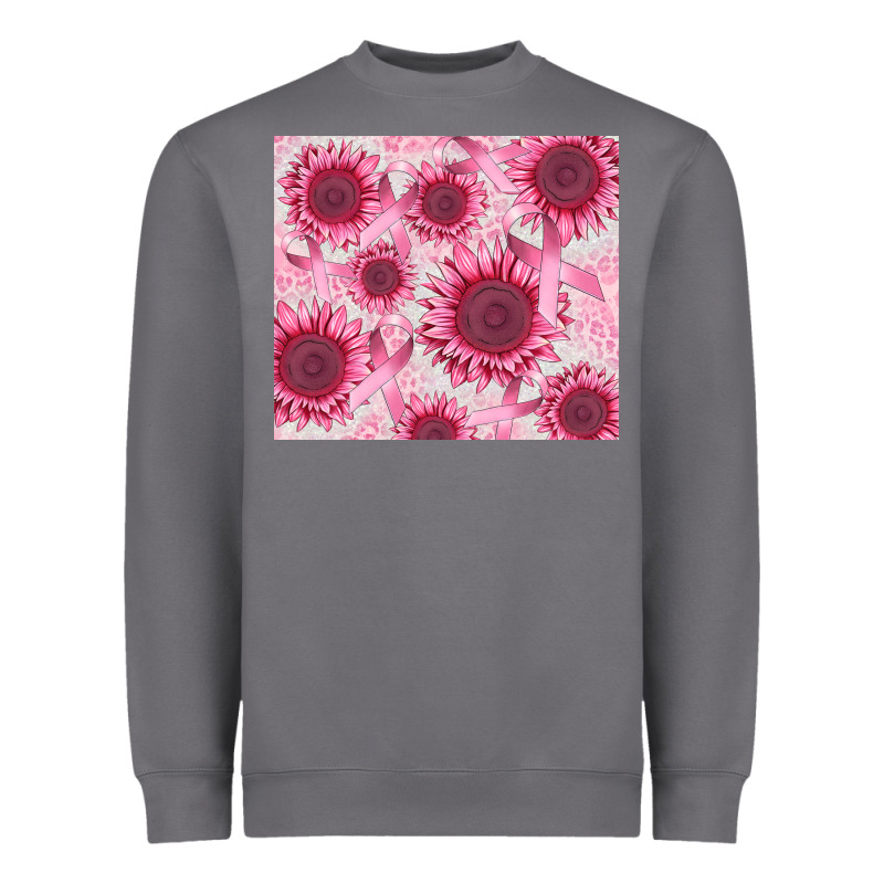 Breast Cancer Sunflower Heavyweight Sweatshirt by CowGirlArtShop | Teevron