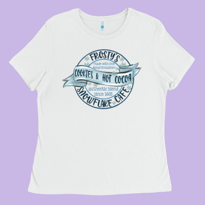 Frostys Snowflake Cafe Ladies Tee Designed By Maliassmallbusiness