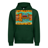 Forest Green Autumn leaves and pumpkin please Urban Hoodie - Artiststas