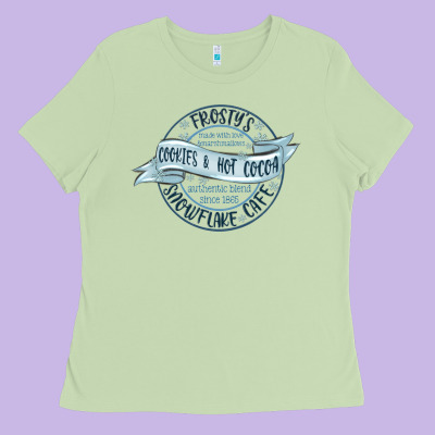 Frostys Snowflake Cafe Ladies Tee Designed By Maliassmallbusiness
