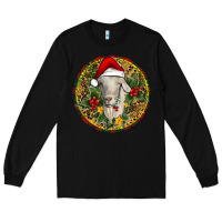 Black Christmas Goat Long Sleeve Tee - RanaPortraitStore