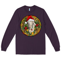 Plum Christmas Goat Long Sleeve Tee - RanaPortraitStore