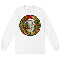 White Christmas Goat Long Sleeve Tee - RanaPortraitStore